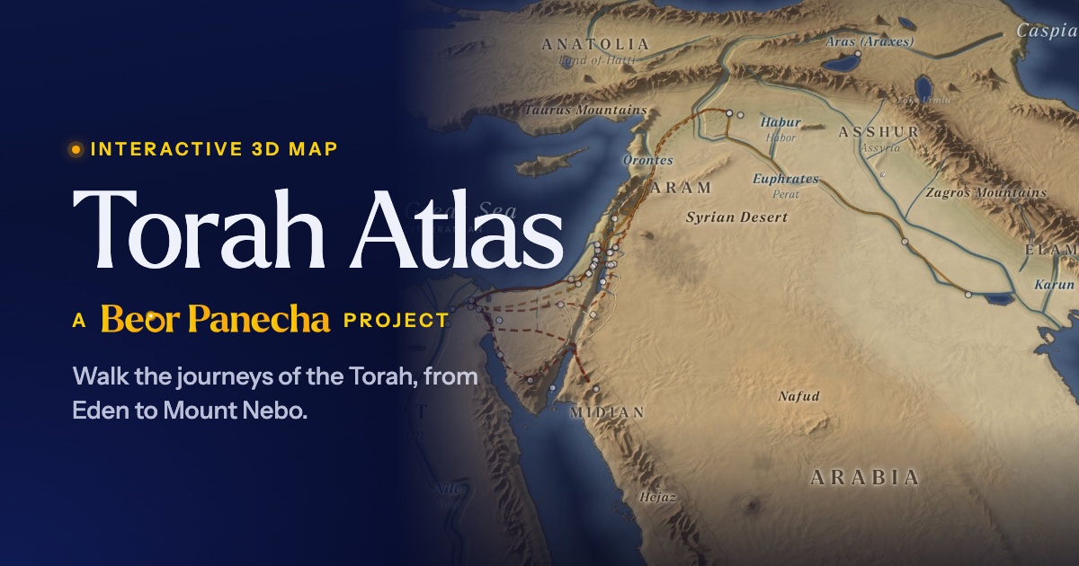 The Torah Atlas: a 3D map of the journeys of the Torah