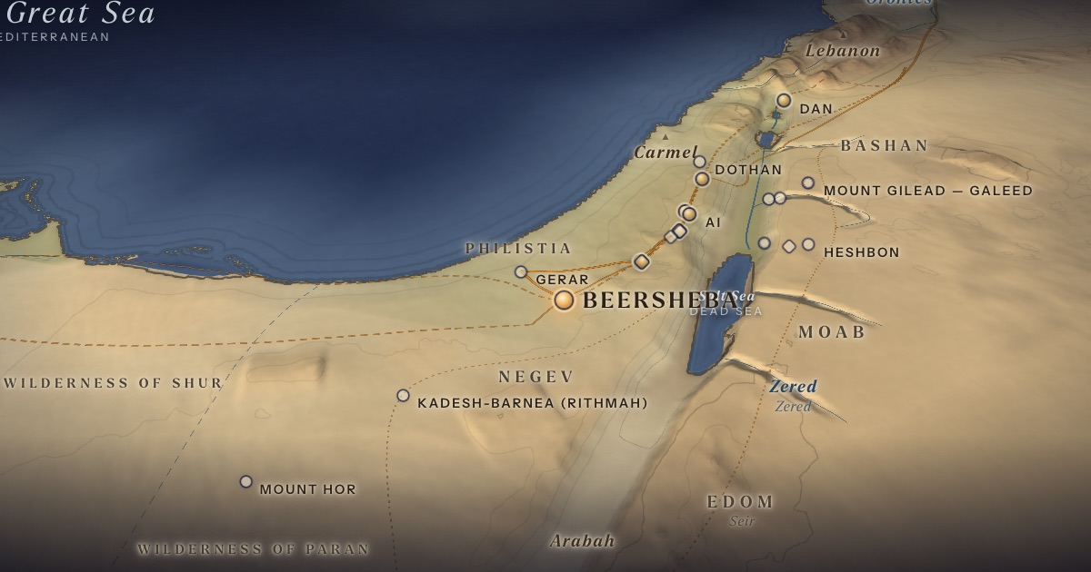 Beersheba on the 3D map of the Torah Atlas