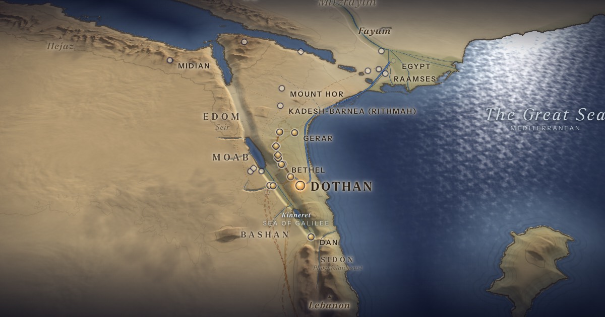 Dothan on the 3D map of the Torah Atlas