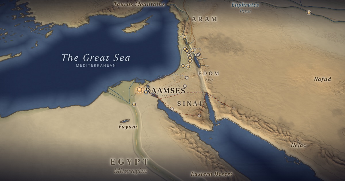 Out of Egypt on the 3D map of the Torah Atlas