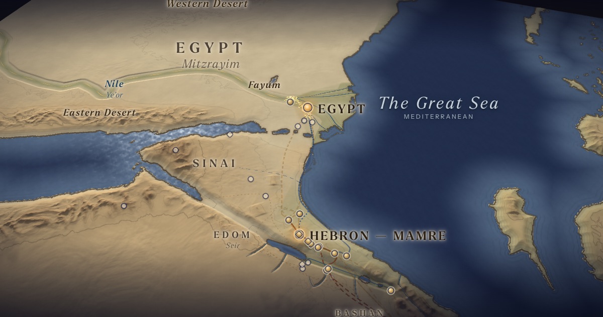 Grain from Egypt on the 3D map of the Torah Atlas