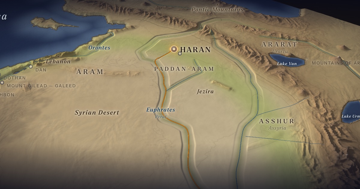 Haran on the 3D map of the Torah Atlas