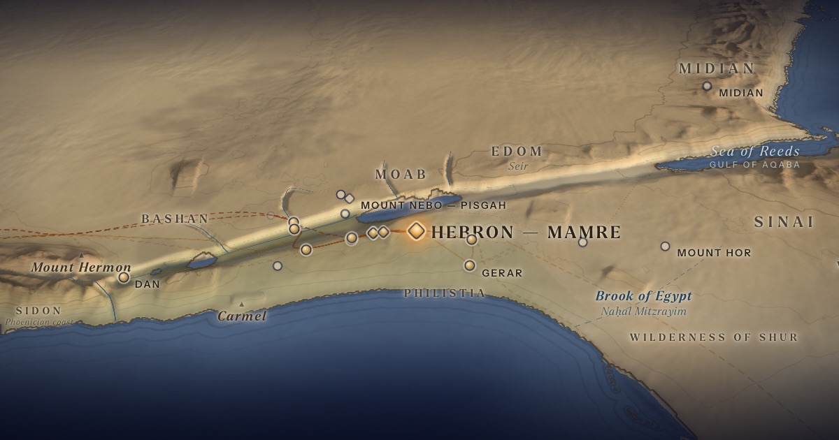 Home to Hebron on the 3D map of the Torah Atlas