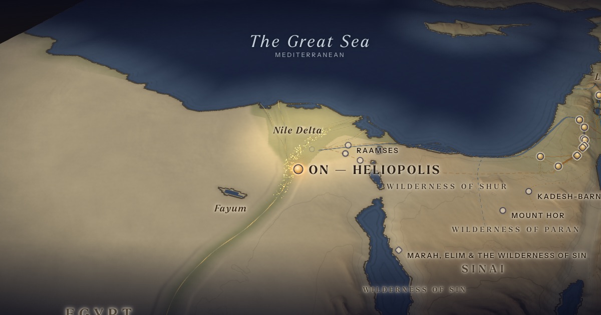 Joseph in Egypt on the 3D map of the Torah Atlas