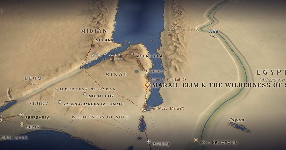Into the Wilderness on the 3D map of the Torah Atlas