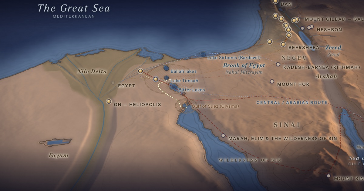 Yam Suf on the 3D map of the Torah Atlas